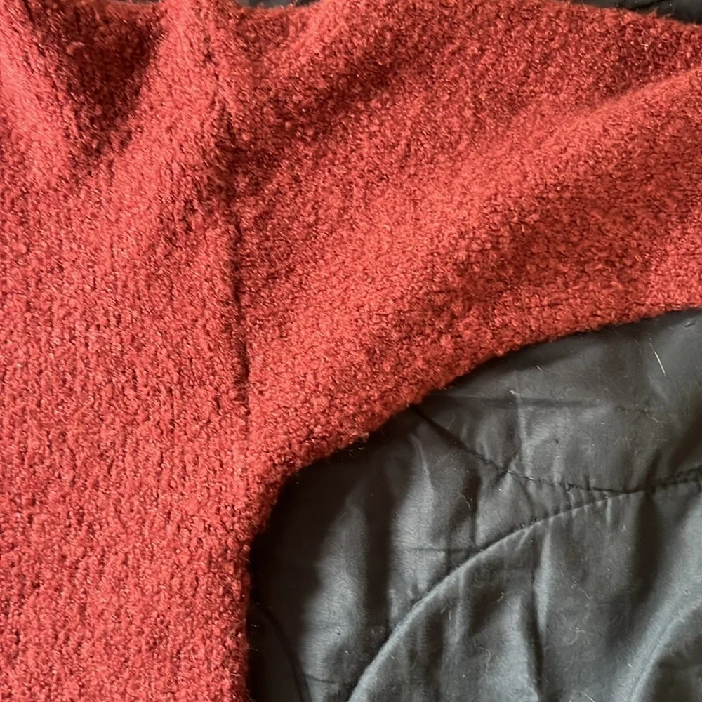 Urban Outfitters Rosie Oversized Chunky V-Neck Sweater Burgundy Wine Red Medium - Picture 9 of 13